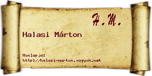 Halasi Márton névjegykártya