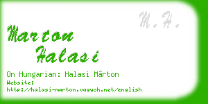marton halasi business card